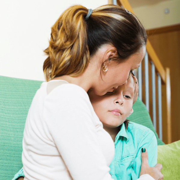 Mum and son reconnecting